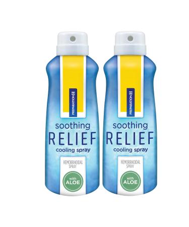 Preparation H Soothing Relief Cooling Spray, No-touch Witch Hazel Spray for Irritated Skin Relief - 2x2.7 Oz Bottles - Buy Online on GoSupps.com