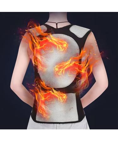 Home correction shoulder pain back bandage women men back support belt elastic back support breathable back trainer self -heating posture belt adjustable back protection sport winter