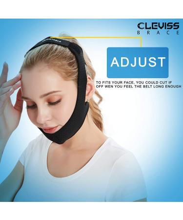 Double Adjustable Anti Snoring Chin Strap | Stopper Chin Straps for Men and Women | Snoring Solution/Sleep Aid for Mouth Breathers | Black - Buy Online on GoSupps.com
