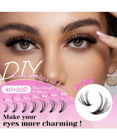 Veleasha Lash Extension Kit - 280PCS Wispy Lashes (40D & 50D) with Bond Seal & Tweezers for Self Application - 9-16mm Lash Clusters - Buy Online on GoSupps.com