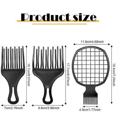 5 Piece Afro Twist Hair Comb Set - Twist Comb, Afro Pick, Curl Sponge Glove, Barber Tool - Red Black - Buy Online on GoSupps.com
