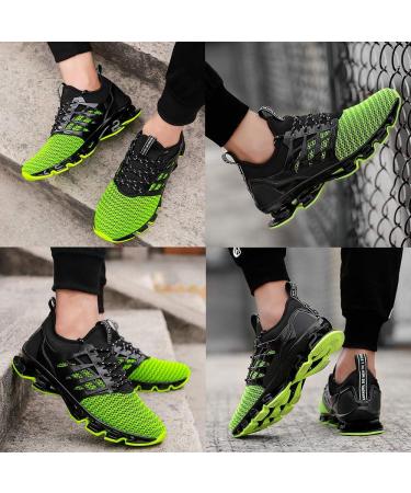 SKDOIUL Mens Sport Running Shoes - Breathable Mesh Trail Runners Fashion Sneakers (Size 10.5, 8066-Green) - Buy Online on GoSupps.com
