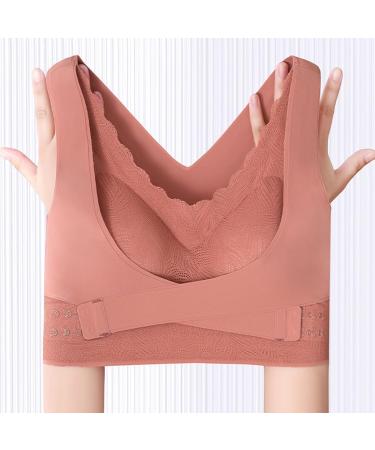 XWSM Dual Support Breast Correction BH | Adjustable Compression Push Up Sport Bra for Women | XXL/XX-Large Skin - Wirefree Comfort - Buy Online on GoSupps.com