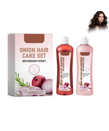 Cynamus Onion and rosemary shampoo and treatment set onion shampoo and treatment shampoo and conditioner for growth and volume against hair loss