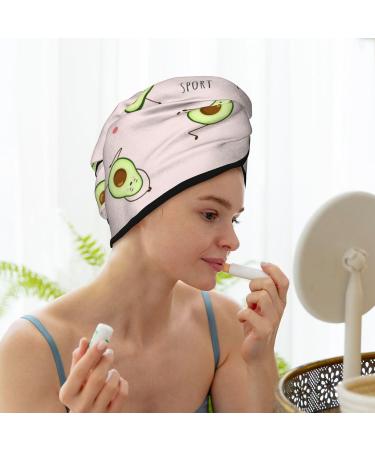 Super Absorbent Avocado Yoga Hair Towel | Coral Velvet Quick Dry Cap for All Hair Types - Buy Online on GoSupps.com