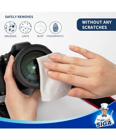 MR.SIGA Premium Microfiber Cleaning Cloths - 3 Pack Navy & Gray 16x16 & 6x7 for Eyeglasses TV Screens Tablets & Silver Porcelain - Buy Online on GoSupps.com