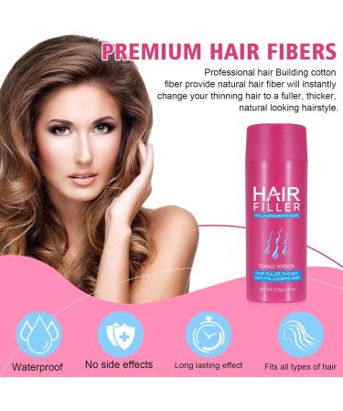 Hair Fibers for Thinning Hair & Bald Spots (Dark Brown) | Hair Loss Concealer Powder for Men & Women | Makes Thin Hair Look Thicker - Buy Online on GoSupps.com