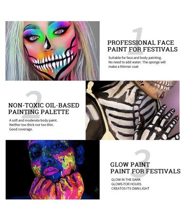 Yellow Face Paint for Kids - Glow in the Dark UV Crayons for Halloween & Parties | Blacklight Makeup Kit (#03 UV Yellow - Buy Online on GoSupps.com