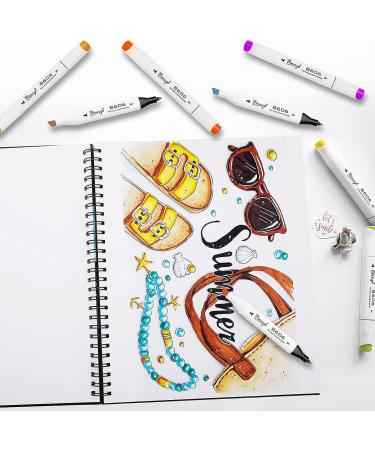 Bianyo Mixed Media Paper Sketchbook  11" X 14"  60 Sheets/Each  123 LBS/200 GSM  Spiral-Bound Pad  Micro-Perforated  Ideal for Wet & Dry Media Like Marker  Watercolor  Acrylic  Pastel  Pencil 11*14"  60 sheets - Buy Online on GoSupps.com