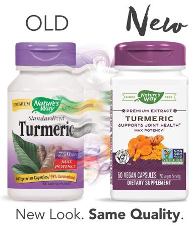 Nature's Way Standardized Turmeric 95% Curcuminoids - TRU-ID Certified (2 Pack, 120 VCaps) - Buy Online on GoSupps.com