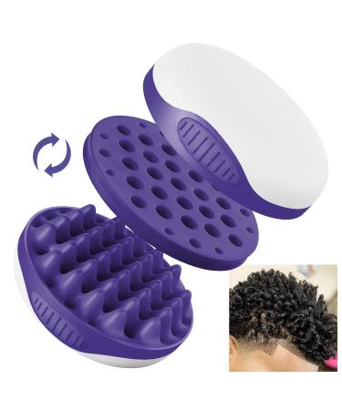 WTTORDE Silicone Curling Hair Brush  Twist Curl Comb for Afro Curls  Two-Sided Use Hair Wave Tool  Big Small Holes Combs for Men Women Boy Girl Long Short Hair  Durable Curling Brushes  Purple  1 Pcs