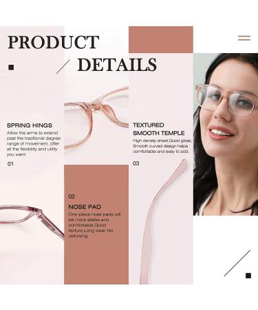 FONHCOO Blue Light Blocking Glasses - Anti Eyestrain & UV Glare Protection in Flesh Pink for Women and Men - Buy Online on GoSupps.com