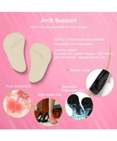 6 Pairs Gel Arch Support Shoe Insoles for Plantar Fasciitis and Flat Feet | Thicken High Arch Cushions for Pain Relief | Reusable Inserts for Men and Women - Buy Online on GoSupps.com