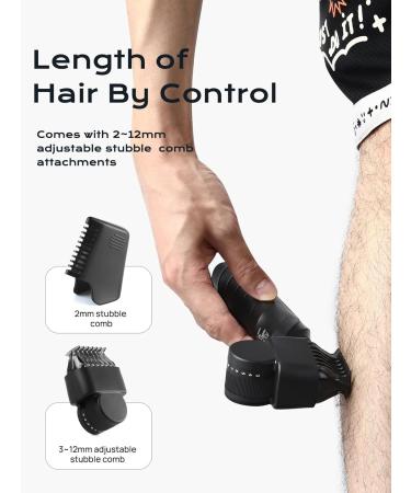 Electric Body Hair Trimmer for Men | Cordless Waterproof Razor | 120 Mins Battery Life | Lightweight V-Shaped Pubic Hair Trimmer for Sensitive Areas - Buy Online on GoSupps.com