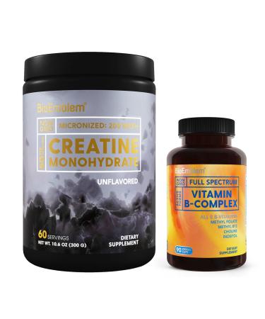 BioEmblem Vitamin B-Complex and Creatine Monohydrate Powder