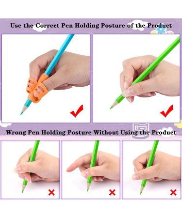Sannix 16-Piece Pencil Handles for Kids | Handwriting Grip Correction & Writing Aid | Perfect for Toddlers Preschool Students 2 Styles - Buy Online on GoSupps.com