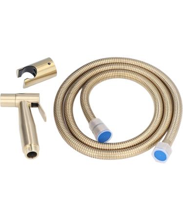Hand Bidet Set - Stainless Steel Bidet Sprayer with Adjustable Water Pressure | Portable Space-Saving Design | Easy Installation - Gold Finish - Buy Online on GoSupps.com