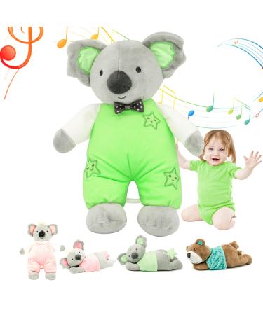 EAQ Baby soft toy newborn baby plush soft toys for 0-6 moths koala stuffed plush toys baby musical toys for newborn baby girl gifts music box Newborn Boy Girl Shower Gift (green1)