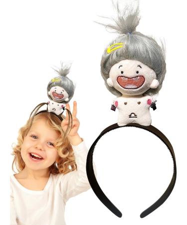 Plush Doll Hairhoops - Cartoon Plush Hairband Doll Headband | Kids Hair Ties Makeup Fashion Accessory for Girls Children Libra - Buy Online on GoSupps.com
