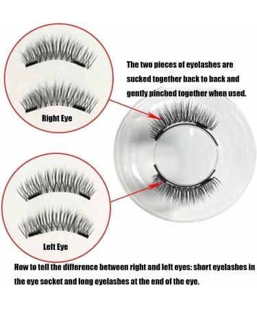 Krafty Magnetic Eyelashes Magnetic Lashes With Applicator Eyelashes Magnetic Reusable Self Adhesive Eyelashes(Natural 2pcs) - Buy Online on GoSupps.com