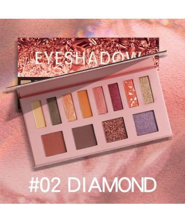 Allbestaye 12 Colors Eyeshadow Palette | Waterproof Gray Shimmer & Matte | Includes Makeup Brush - Perfect for Flawless International Makeup Looks - Buy Online on GoSupps.com