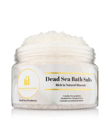Dead Sea Bath Salt and Feet Soaking by Bold Beautiful Cosmetics Natural Skin Rejuvenation Cleansing Muscle Relaxation and Exfoliating Bath Salt Mineral-Rich Formula - 8.8 Oz