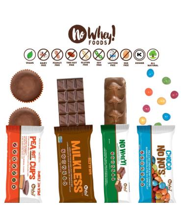 Vegan Gluten Free Nut Free Chocolate Candy Nougat and Caramel Bars (4 Pack) | Allergy Friendly Snacks by No Whey Foods - Buy Online on GoSupps.com