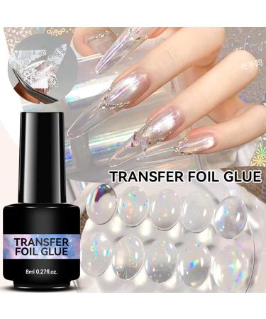 Nail Foil Glue Gel | 8ml Strong Adhesion UV Lamp Foil Gel - for DIY Home Manicures and Decorative Nail Art - Buy Online on GoSupps.com