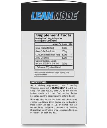 EVL Trans4ormation Mode Stack + Lean Mode Weight Loss Support Kit - Green Coffee, Green Tea, CLA, Carnitine, Garcinia Cambogia - Diet Pills for Men & Women - Buy Online on GoSupps.com