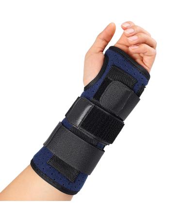 Wrist Brace Carpal Tunnel Splint Adjustable Wrist Support with 3 Metal Splints for Tendonitis Arthritis Sprains 1 Unit (L Left Hand) L Left Hand