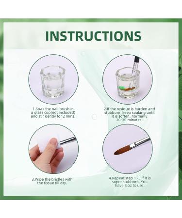 Morovan Nail Brush Cleaner - 8oz Restorer for Acrylic, Gel, Paint & Kolinsky Brushes - Buy Online on GoSupps.com