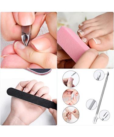 Wovte 11-Piece Nail File Set with Buffer Blocks, Cuticle Nipper, and Pusher - Manicure Tools for Dead Skin Trimming - Buy Online on GoSupps.com