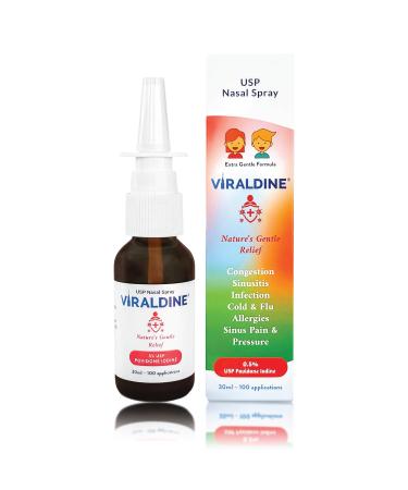 .5% Povidone-Iodine Nasal Spray Rapid Relief Formula Designed for Daily Congestion Relief 100 Applications 30ml 1ct