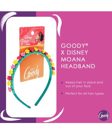 GOODY Ouchless Disney Princess Moana Headband - Comfortable All-Day Wear for Pain-Free Style - For All Hair Types - Hair Accessories for Women, Men, Boys & Girls - Buy Online on GoSupps.com