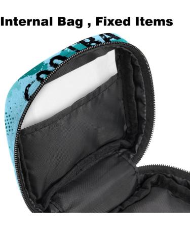Portable Women's Binding-Up Bags | Menstrual Cup Pocket & Pads | Teenage Girls Tampon Bag | Sports Football Pattern | Blue - Buy Online on GoSupps.com
