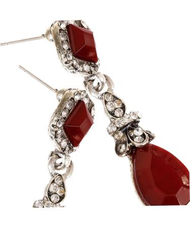 2pcs Clips Pierced Long Women Earring Vintage Ear Black Earrings No mediumx3pcs Redx3pcs - Buy Online on GoSupps.com
