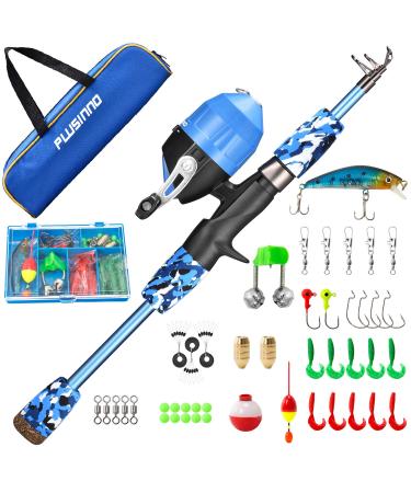 Fishing set for children fishing set for children fishing rod set for children with fishing reel and bait set blue 1.5M