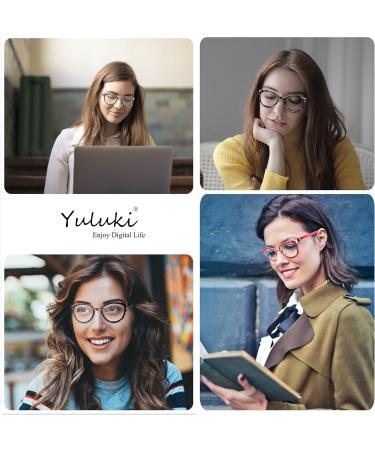 5 Pack Blue Light Blocking Reading Glasses for Women - Fashionable Computer Readers with Spring Hinges Anti-Glare & Eyestrain - 2.0 Power - Buy Online on GoSupps.com