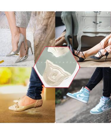 4 Pairs Self-Adhesive Heel Cushions for Big Shoes - Foot Care Heel Pads Friction Protection Inserts in White & Black - Buy Online on GoSupps.com