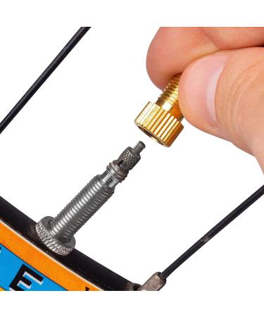 Presta to Schrader Valve Adapter (5 Pack) Brass Bike Pump Tool - Convert French/UK to US - Stripe Design - Buy Online on GoSupps.com