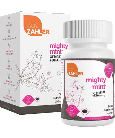 Zahler Mighty Mini Prenatal Vitamin with DHA & Folate - Certified Kosher - 90 Softgels - Buy Online on GoSupps.com
