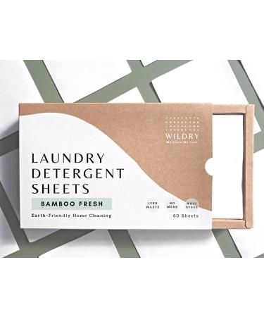 Liquidless Laundry Detergent Sheets - Eco-friendly Bamboo Fresh Scent | 60 Sheets 100% Plastic-free Biodegradable & Hypoallergenic - Buy Online on GoSupps.com