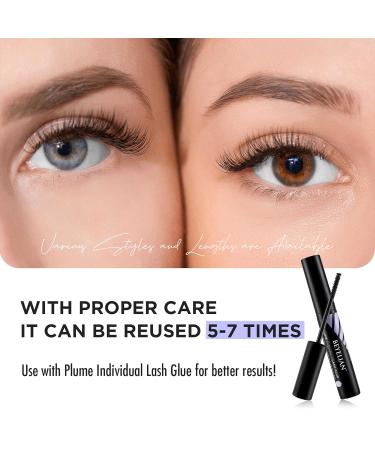 Buy Beyelian C Curl Cluster Eyelashes | 48 PCs DIY Individual Lashes | Super Thin Black Band | Luxury 0.07mm 12mm Extensions - Buy Online on GoSupps.com