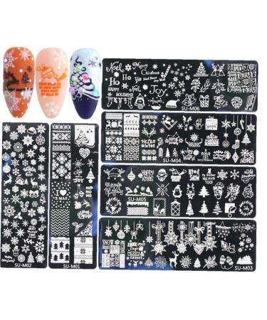 Zonster 6-Piece Christmas Nail Stamper Kit | Art Stamping Plates with Snowflakes & Trees | Perfect Manicure Templates for Women & Girls - Buy Online on GoSupps.com