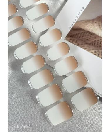 Shop Semi Cured Gel Nail Strips - Nude Ombre | 20 PCS Beige Gel Stickers | UV Light Required - Salon Quality & Easy to Use - Buy Online on GoSupps.com