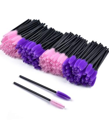 200Pcs Disposable Eyelash Brushes MORGLES Disposable Mascara Wands Eye Lash Applicator Eyebrow Brush Makeup Kit(Pink&Purple) - Buy Online on GoSupps.com
