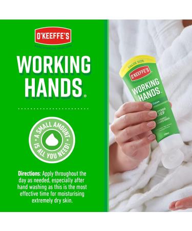O Keeffe s Working Hands Value Tube 190ml (2 Pack) Hand Cream for Extremely Dry Cracked Hands | Non-Greasy Unscented & Instantly Boosts Moisture Levels TUBE 190 ml (Pack of 2) - Buy Online on GoSupps.com