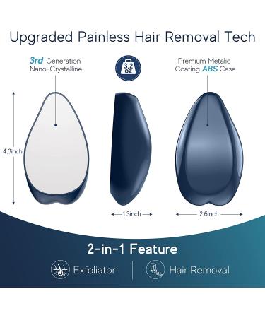 Tgosomt Crystal Hair Remover for Women - Painless Hair Removal for Arms, Legs, and Back - Gun-Black - Buy Online on GoSupps.com