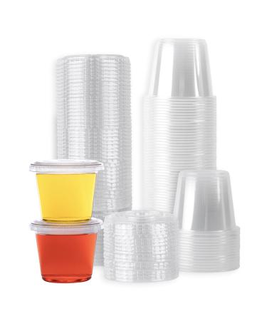Galashield 50 Sets - 5.5 oz. Jello Shot Cups Condiment Containers with Lids | Sauce Cups, Portion Cups, Dressing Container | Small Plastic Containers with Lids