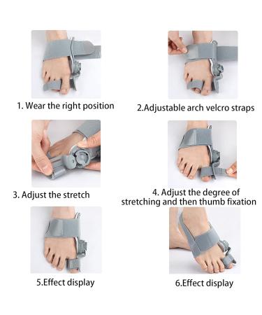 Upgraded Double Correction Bunion Corrector - 3-in-1 Adjustable Big Toe Relief Splint for Men & Women - Comfortable & Effective Hammer Toe Straightener - 6 Adjustable Settings (Black - Buy Online on GoSupps.com